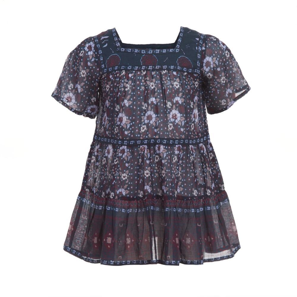 SEA New York Nadine Girl's Dress - Kids - Children -Blue Floral Print- Size 8Y